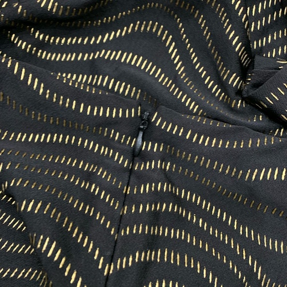 Tahari by ASL Formal Wear Sheath Dress Black Metallic Gold - Picture 4 of 9